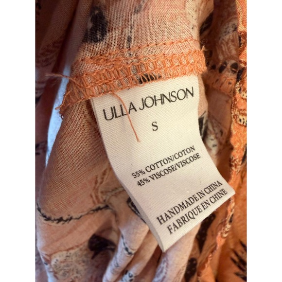 Ulla Johnson Coral Floral Tiered Maxi Dress Tie Shoulder Tassels Size S - Picture 5 of 7